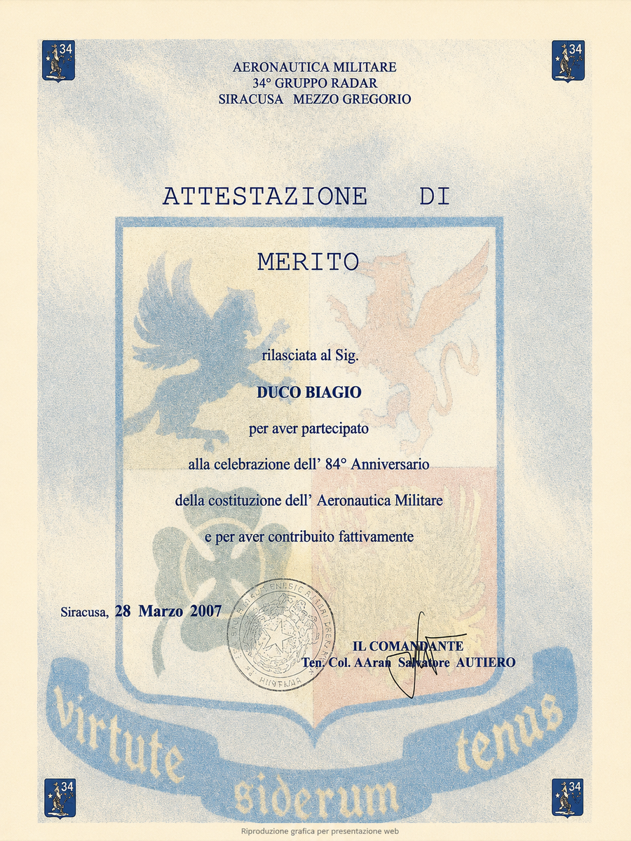 Contributo all’84° Anniversario dell’Aeronautica Militare