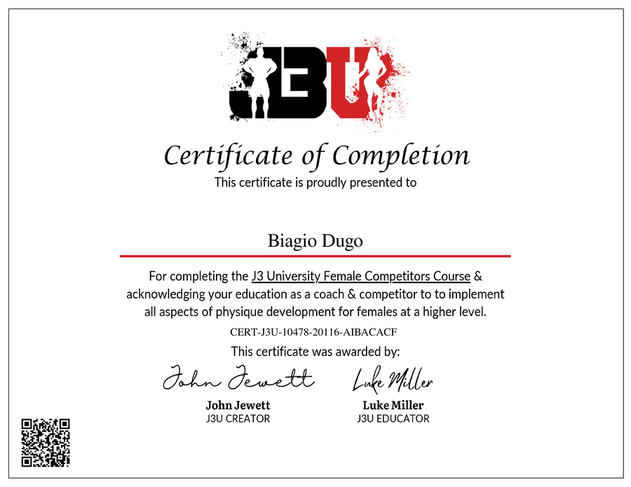 Female Competition Course