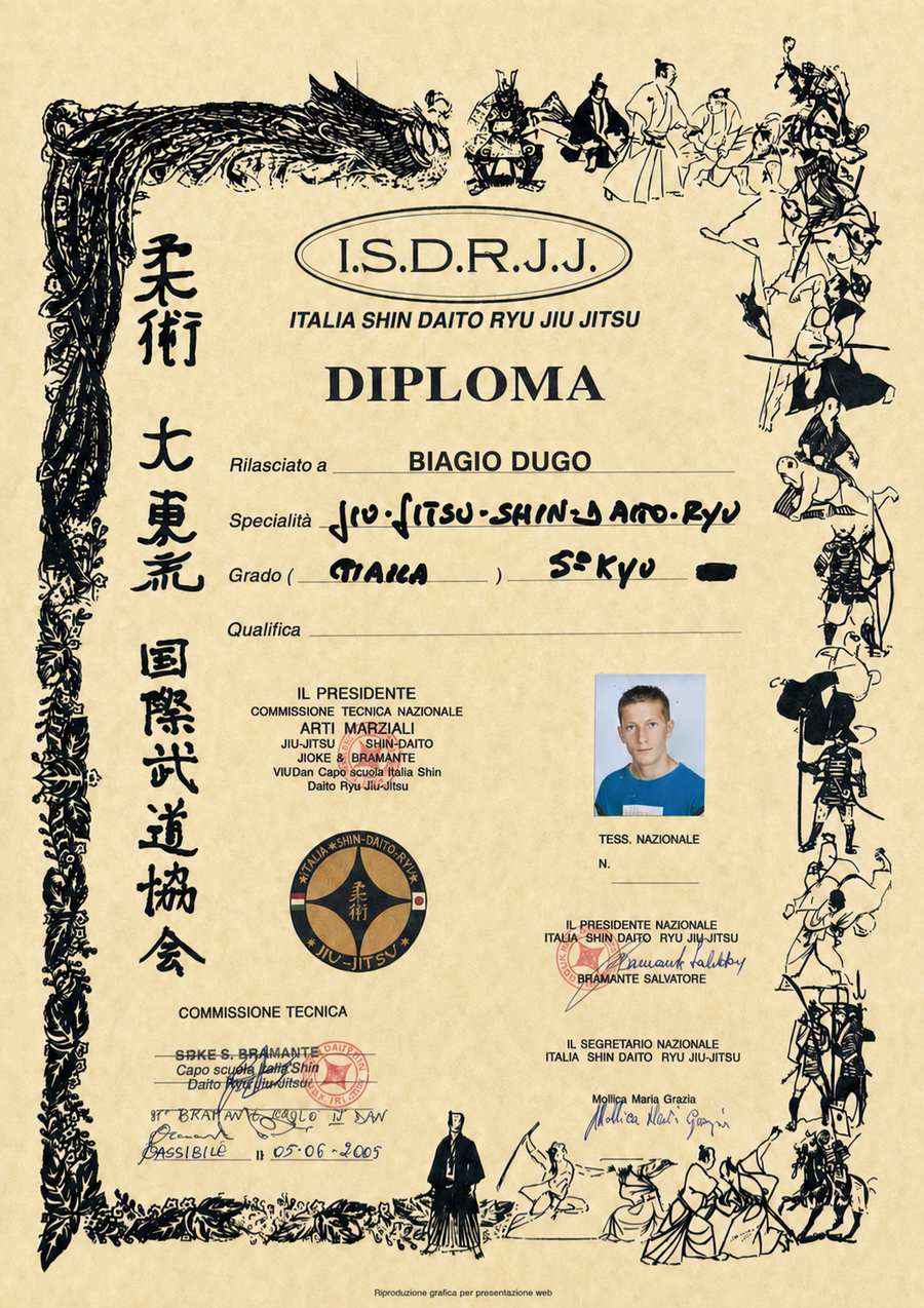 Jiu-Jitsu Shin Daito Ryu — 5° Kyu